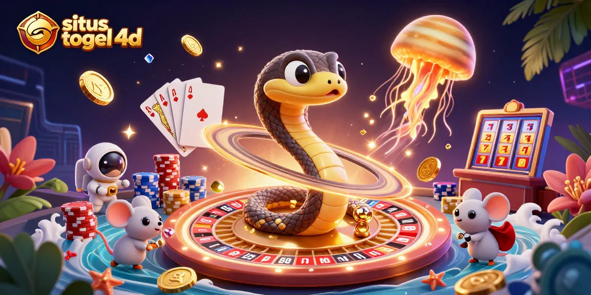 Engage with dynamic gaming action on situs togel 4d featuring a cosmic dealer and playful betting mice.