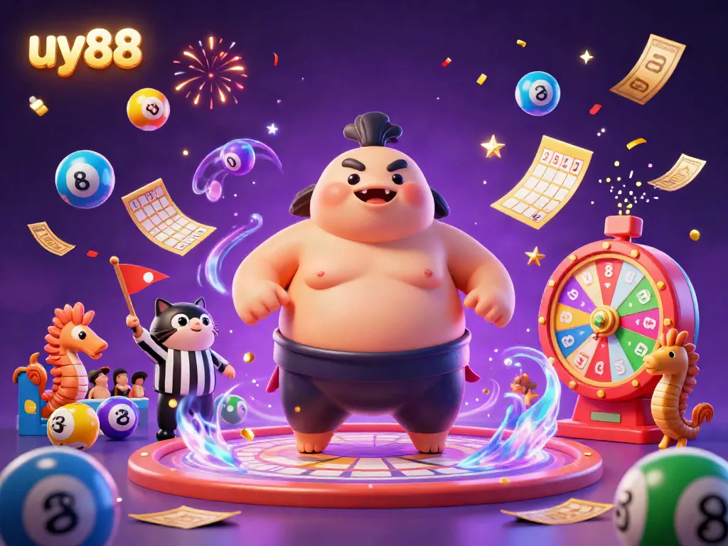 Engage and win big at uy88 with dynamic lottery games featuring vibrant colorful visuals and exciting characters.