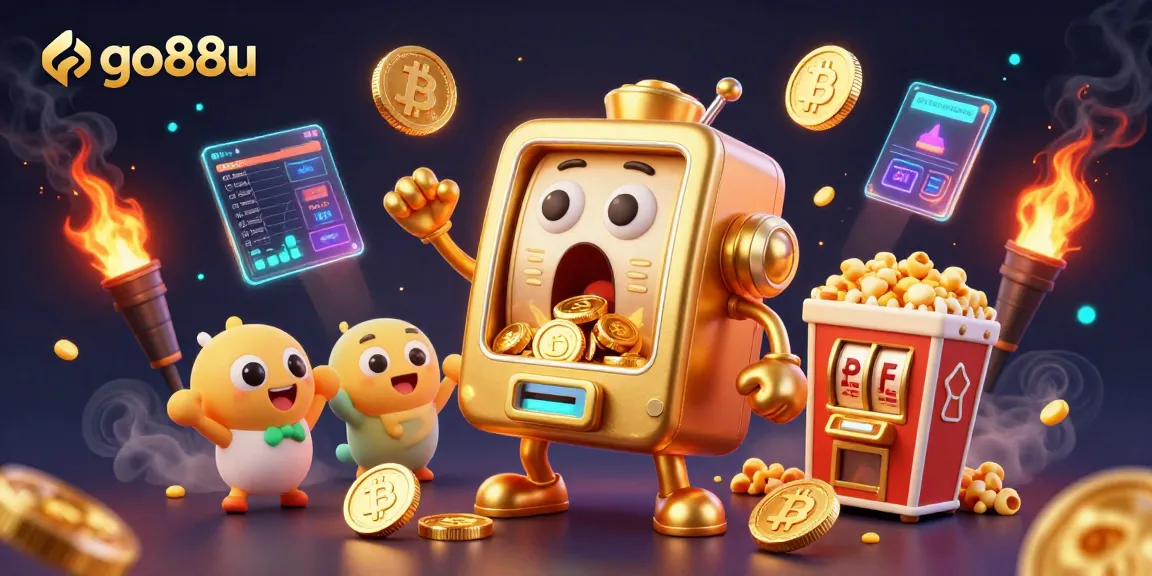 Experience the thrill at go88u with a jackpot-winning slot machine showering coins!